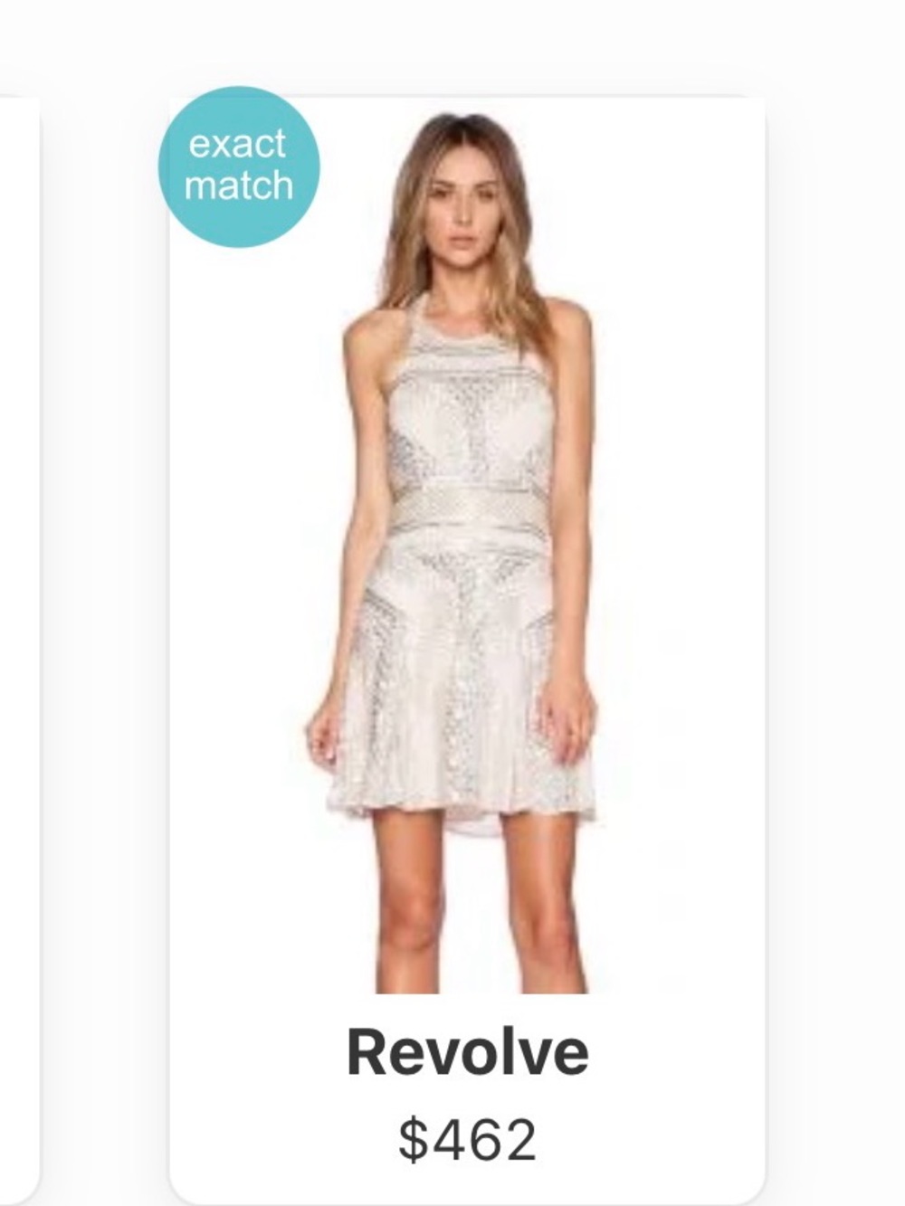 Parker Nude-Pink Sequin Halter Mini Dress